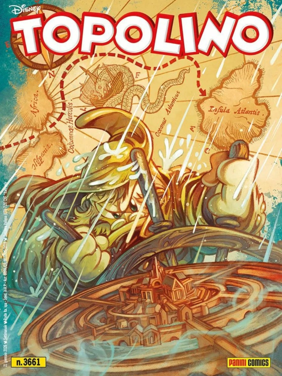 Copertina Topolino 3661 per la storia Paperone in Atlantide