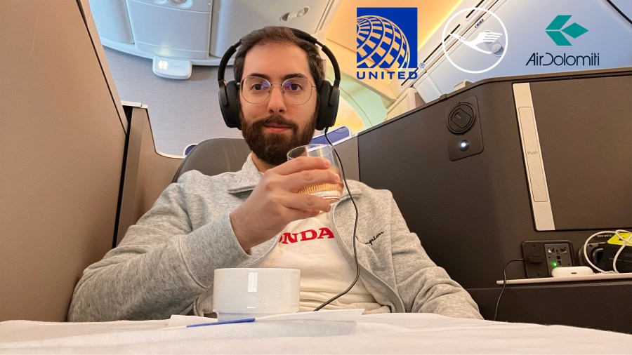 Immagine di copertina per la recensione delle Business Class di Lufthansa, Air Dolomiti e United Polaris da e verso gli Stati Uniti