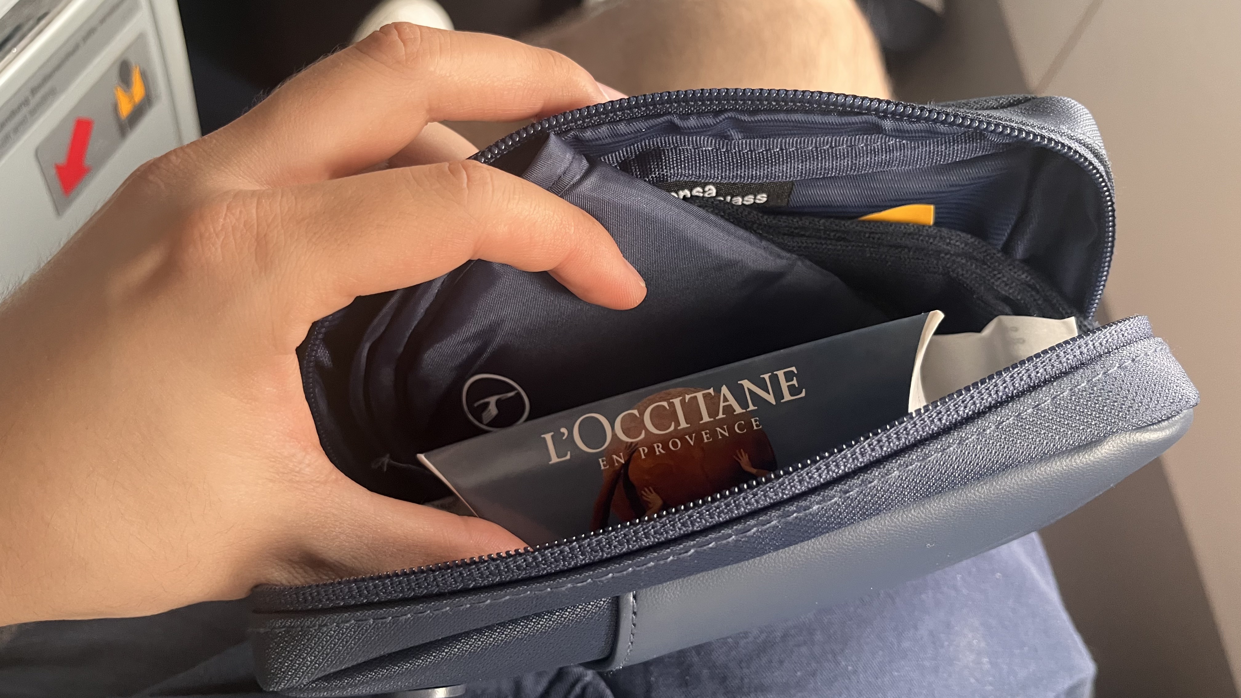 Trousse Lufthansa fornito da Lufthansa Business Class DEN_FRA su A350