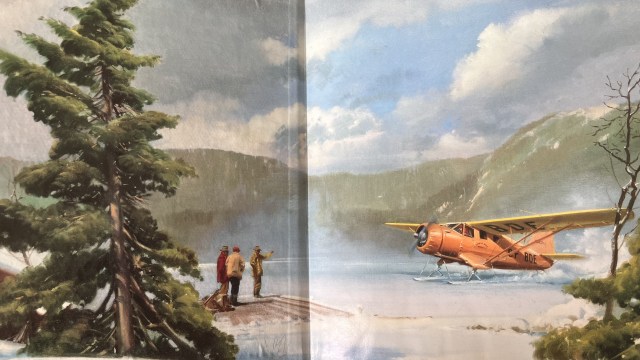 seconda di copertina di Bush Pilots con illustrazione a tutta pagina